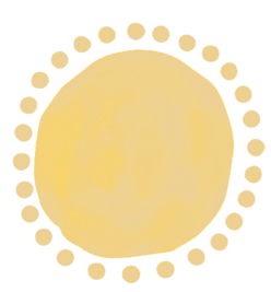 icone du soleil jaune aquarellée